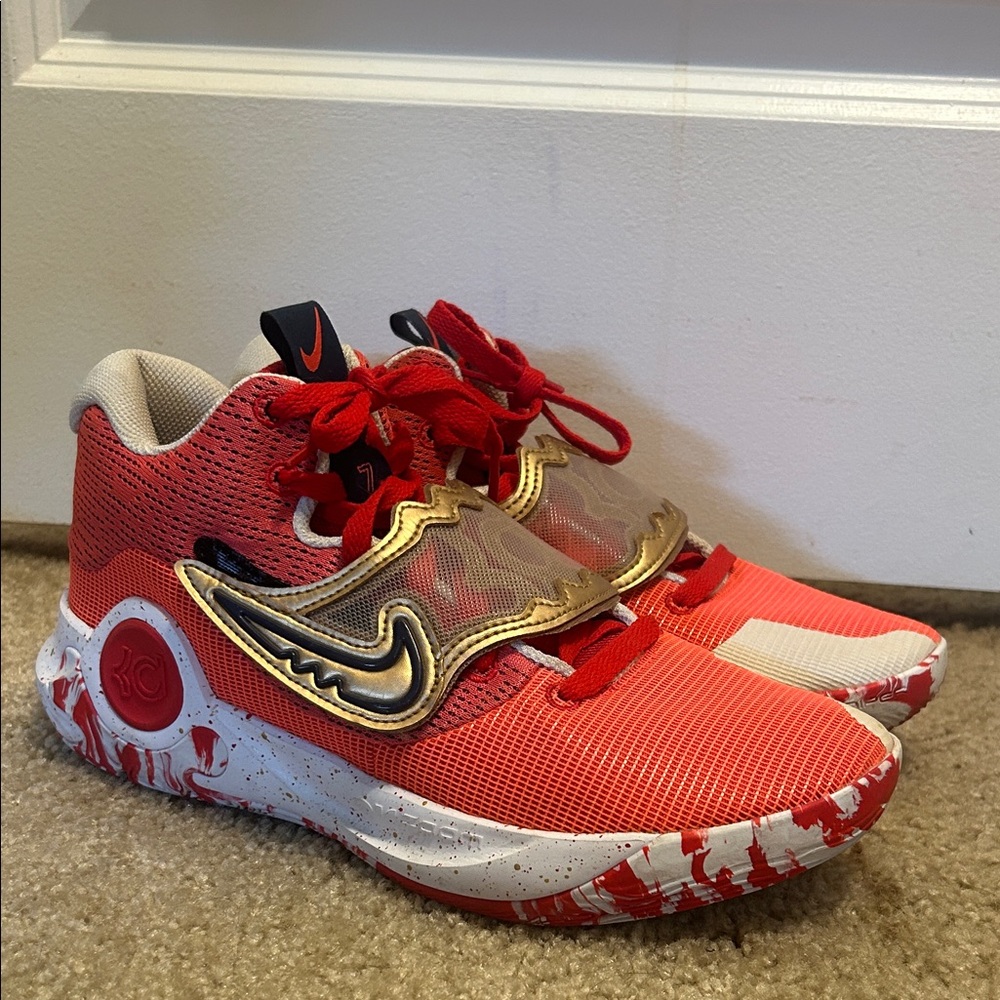 Nike men Red and Gold Sneakers